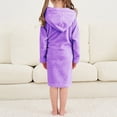 thumbnail image 5 of Gibobby Boys Girls Kids Thick Coral Fleece Bathrobe,Warm Cozy Hooded Robe with Adjustable Belt,Cute Print,for Boys Girls Toddlers 2-12T for Cold Weather Kids Pajamas,Purple,Size 7-8T, 5 of 9