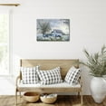 thumbnail image 5 of Farmhouse Old Truck Wall Art Home Farmhouse Decor, Blue Truck Canvas Print Barn White Floral Rustic Pictures for Walls, Country Artwork Living Room Wall Art Bedroom Decor 12x18 Inches, 5 of 6