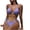 Purple, variant on Staron Women's Two Piece Swimsuit Solid Color Glitter Bikini Set Shiny Fabric Beachwear Casual Party Vacation, Black L