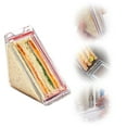 thumbnail image 1 of Contenedor triangular para sándwiches, contenedores portátiles lavables para sándwiches para loncheras de desayuno, contenedores transparentes reutilizables para sándwiches, 1 of 5