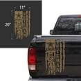 thumbnail image 2 of Soldier Veteran Enlisted Man Retired Fighter U.S. Army USAF USMC Distressed American US USA Flag Truck Tailgate Vinyl Decal fits Most Pickup Trucks Military Sticker (11" x 20", Light Brown), 2 of 8