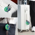 thumbnail image 6 of tie dye107 2pcs PU Leather Round Bag Tags with Privacy Cover and Name ID Tag - Suitcase Tags for Travel Luggage, Handbags, Backpacks, School Bags, 6 of 6