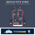 thumbnail image 5 of FORMRS Unisex School Backpack 17" Student Travel Bag with Laptop Compartment, Pink Geometric, 5 of 7