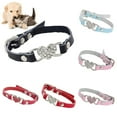 thumbnail image 1 of Collier Ajustable en Strass pour Chien Chat Chiot avec Boucle et Sangle, 1 of 8