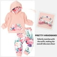thumbnail image 4 of Jeccie Infant Toddler Baby Girl Clothes Long Sleeve Hoodie Sweatshirt Floral Pants Outfit Sets 3-4 Years, 4 of 10