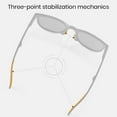 thumbnail image 4 of YAOBAMM Transparent Sunglasses Children Sunglasses Foldable Strong Hinge UV Protection Transparent Clear View Easy Storage Photo Prop Decorative Collapsible Sunglasses, 4 of 7