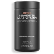 Codeage Mens Daily Multivitamin Capsules, 25+ Vitamins & Minerals, Whole Food, Fermented, 120 ct