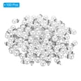 thumbnail image 3 of Unique Bargains Pendentifs Perles Factices 8 mm, Lot de 100 Perles Rondes Imitation Perle avec Strass, Argent Blanc, 3 of 6
