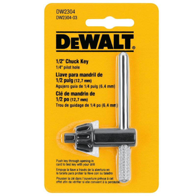 DeWalt 1/2 in. S X 1/4 in. S Chuck Key THandle Steel 1 pc Walmart