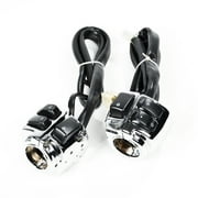 Astra Depot Chrome 1” Motorcycle Handlebar Controls Switches Kit for Harley Softail Sportster