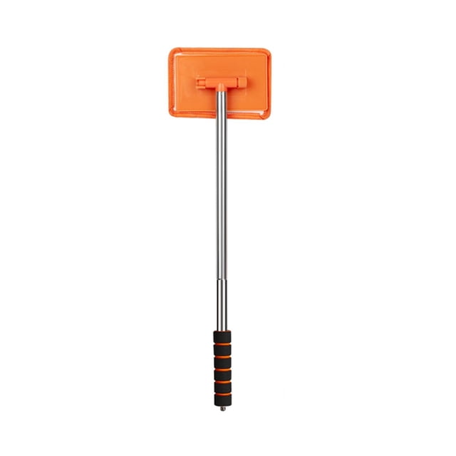 MOQIN Car Glass Cleaning Tool Car Cleaning Glass Washing Brush Window Cleaner Tool with Extendable Handle and Reusable Microfiber Pad Removable Car Glass Kit Car Cleaning Tools