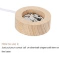 thumbnail image 3 of MECCANIXITY LED Wooden Ball Stand Holders Displays Base 5x2cm Colorful Light Round USB Switch for Crystal Ball Stone, 3 of 5