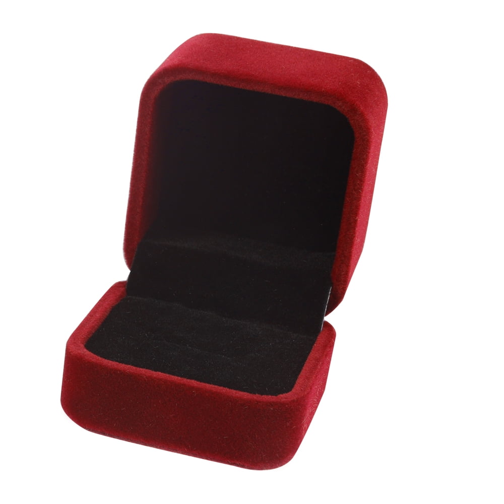 1/5Pcs VELVET Earring Ring Jewelry Gift Boxes Case Box Wedding Black Blue Red 