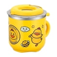 thumbnail image 3 of Taza de agua de acero inoxidable 304 con pajita, taza de jardín de infantes, taza de leche linda de doble capa para niños, regalo de pato amarillo pequeño, 3 of 6