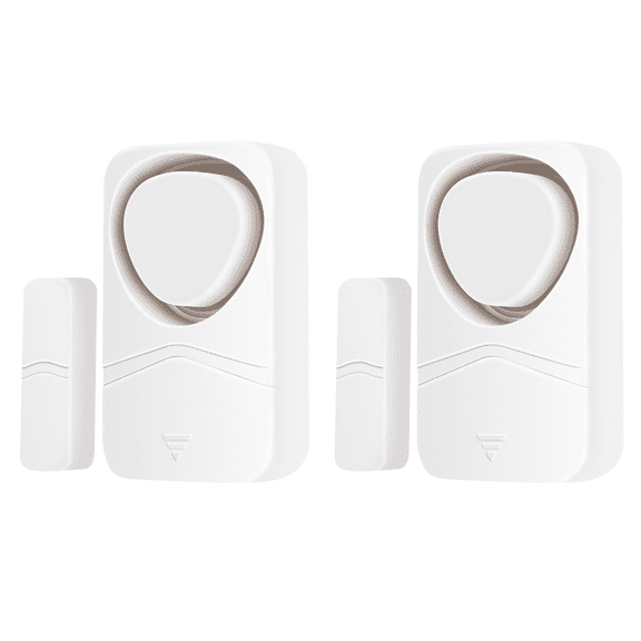 Greencycle Window Alarm Sensors,Sliding Door Alarms when Opened,Alarm Door Left Open,Door Alarm Delay,110dB Loud Alarm,Easy Installation,4 Alarm Modes,Suitable for Fridge, Dormitory,Home,Shop,2PK