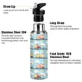 thumbnail image 3 of Yayeee 33oz Insulated Water Bottle Double Wall Stainless Steel with Flip Straw Lid, Cartoon Train Pattern, 3 of 7