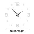 thumbnail image 3 of Matoen Modern Frameless DIY Wall Clock Large 3D Wall Watch Mirror Numbers for Home Office Decorations, 3 of 7