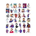 thumbnail image 3 of Paquete de pegatinas de vinilo impermeable con la estrella del fútbol Messi, 51 unidades, 3 of 3