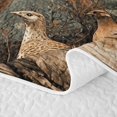 thumbnail image 5 of Castle Fairy Rustic Woodland Spotted Deer Twin Quilt Set for Teens,Natural Forest Bird Twin Coverlet Set,Brown Green, 5 of 7