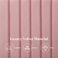 SHA CERLIN Pink Full Size Upholstered Platform Bed Frame with Adjustable Channel Velvet