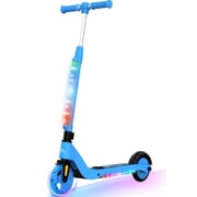 EVERCROSS Electric Scooter for Kids Ages 4+, 5 mph & 40 mins of Ride, LED Colorful Lights, Adjustable Height and Lightweight, Gift for Kids, Blue