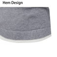 thumbnail image 6 of Men's Knit Pullover Sweater Notch Neck Long Sleeve Casual Ribbed Top, 6 of 8