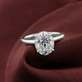 thumbnail image 2 of solitaire jewels 2.75CT Oval Moissanite Hidden Halo Engagement Ring For Women, 18K White Gold, 2 of 9