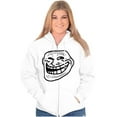 thumbnail image 3 of Troll Face Original Meme Smile Mad Unisex Plus Size Zip Hoodie Brisco Brands 4X, 3 of 5