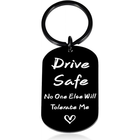 Anniversary Funny Gifts for Couples, Drive Safe Keychain Gifts for Boyfriends, New Drivers Keychian Gift, 11th Anniversary Steel Gift for Him Her Anniver-Sary Wedding Gfit for Husband Boyfriend