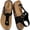 Black, variant on Leather Thong Cork Sandals for Men & Women, Water-Resistant Flip Flops with Cork Footbed & Memory Foam, Adjustable Double Buckle Open Toe Summer Slides