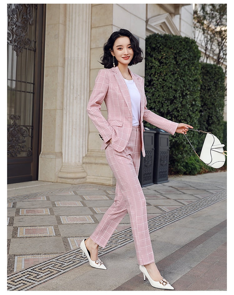 Traje Mujer Elegante Dos Piezas Conjunto Piezas Chaqueta Y