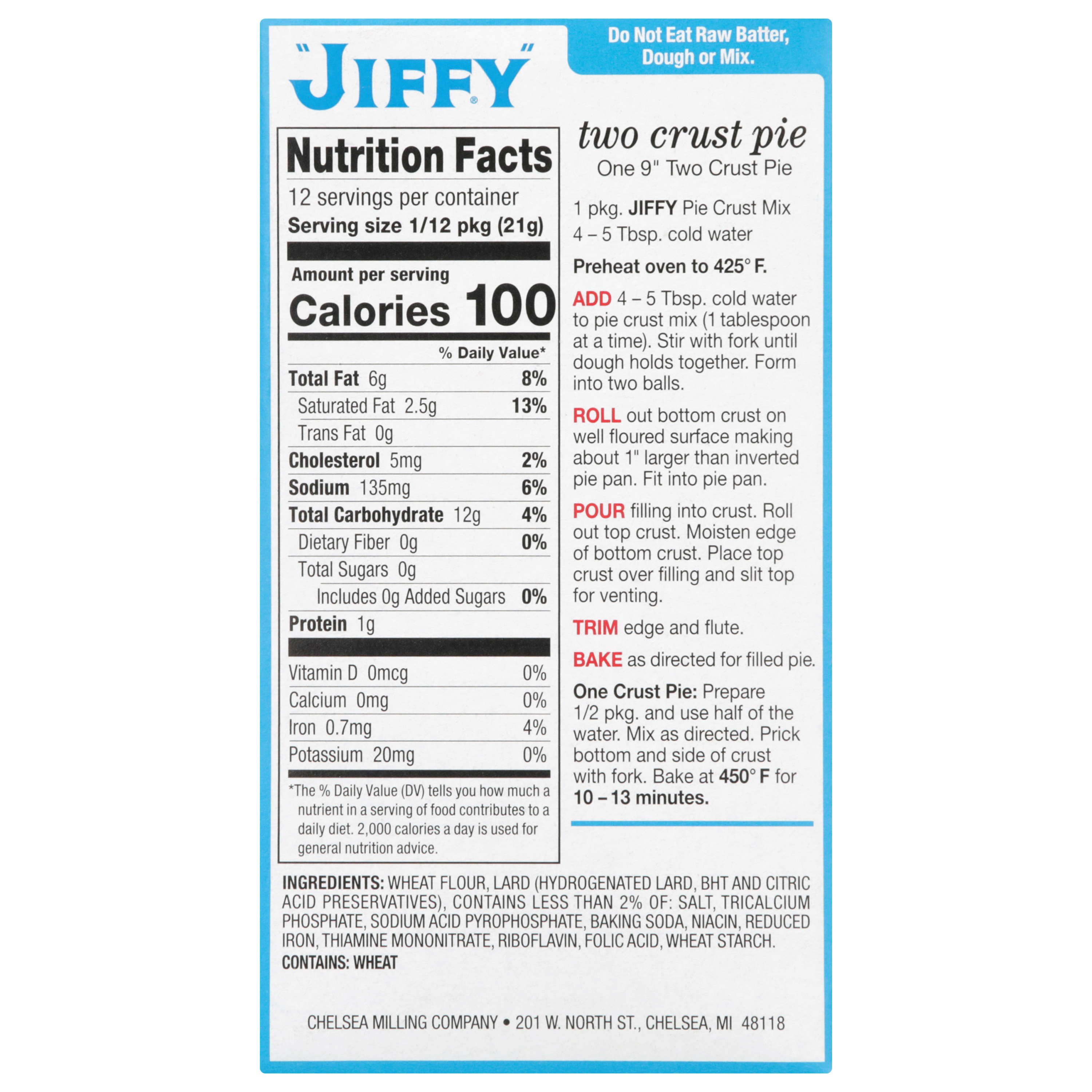 Jiffy Pie Crust Mix, 9.0 OZ - Walmart.com
