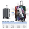 thumbnail image 4 of Fuzoiu Colorful Haired White Horse Print Suitcase Cover,Washable Luggage Covers for Suitcase,Elastic Luggage Protector Cover,Scratch Resistant Travel Suitcase Covers-X-Large, 4 of 7
