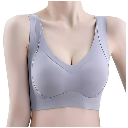Dyegold Womens Underwear Bras for women Women s Thin Summer Comfortable Back Without Or Steel Rings Bra Ice Silk Plus Size Fixed Cup Lingerie For Women Deals of the Day Clearance