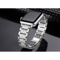 thumbnail image 3 of Bandas Bling compatibles con Apple Watch Band 38 mm 40 mm 41 mm 42 mm 44 mm 45 mm iWatch Series 7/6/5/4/3/2/1/SE, pulsera de metal ajustable con joyería elegante, 3 of 6