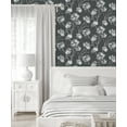thumbnail image 4 of Seabrook Designs Charcoal One O'Clock Prepasted Wallpaper - 20.5 in. W x 33 ft. Roll, 4 of 7