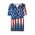 thumbnail image 5 of VerPetridure Patriotic Shirts for Women American Flag Shirt 4th of July Short Sleeve V-Neck Graphic Tee USA Star Stripes Tops, 5 of 5
