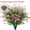 Pink, variant on 6 Pcs Artificial Flowers, Fake Artificial Greenery UV Resistant No Fade Faux Plastic Plants for Wedding Bridle Bouquet Indoor Outdoor Home Garden Kitchen Office Table Vase