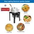 thumbnail image 5 of NUUK 30QT Turkey Fryer & 10QT Fish Fryer Kit, Outdoor Propane Burner 50,000 BTU, Seafood Boil Pot with Basket, Lid & Skimmer, Aluminum Deep Fryer for Crab, Crawfish & Thanksgiving Cooking, 5 of 10