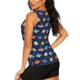 thumbnail image 3 of Fotbe Planets And Stars Blusas Sin Mangas para Mujer – Estilo Casual, Corte Suelto, Slim-Fit, Cuello Redondo Deportivo, Tops de Verano para Gimnasio y Yoga-X-Large, 3 of 7