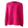 thumbnail image 4 of Baberdicy Womens Tops Women's Puff Long Sleeve Sweatshirts Crewneck Loose Pullover Tops Plus Size Tops for Women Hot Pink, 4 of 4