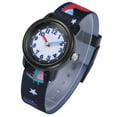 thumbnail image 2 of Montre pour Enfants avec Sangle en Ruban, Montre Réglable pour Enfants Filles Garçons Dinosaure Noir, 2 of 8