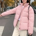 thumbnail image 6 of Sanbonepd Womens Coats Fall Winter Leisure Long Sleeve Standing Neck Parkas for Women, 6 of 8