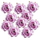 thumbnail image 5 of 10 piezas de capullos de simución de cabezas de rosas artificial para decoraciones de sombreros de bricoje Púrpura BLESIY cabeza de flor, 5 of 8