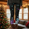 thumbnail image 3 of AOOCHASLIY Womens Pants Summer Clothes Womens Fashion Casual Christmas Printed Tight Leggings High Waist Long Pants, 3 of 5