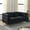 Black, variant on Spaco 60" Deep Seating Sectional Sofa, 2 Seater Comfort Teddy Fabric Couch, Soft Sitting with 2 Pillows for Living Room, Bedroom, Office, Green