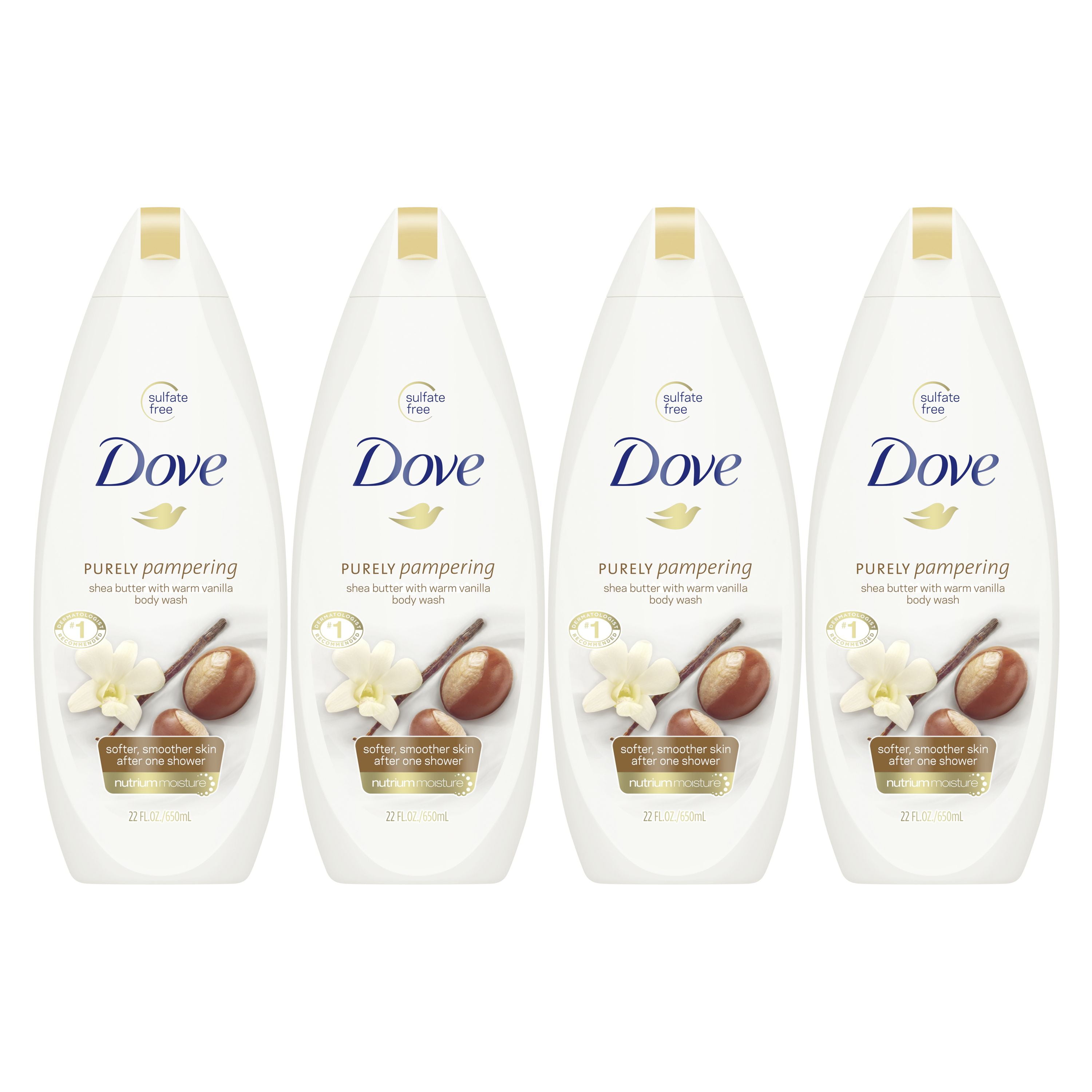 Dove Body Wash Shea Butter with Warm Vanilla 22 oz 4 Count Walmart