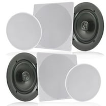Pyle PDIC1666 - 6.5" In-Wall / In-Ceiling Speakers, 2-Way Flush Mount Home Speaker Pair, 200 Watt