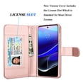 thumbnail image 3 of Takfox For Motorola Moto G Stylus 5G 2022 Wallet Case, PU Leather ID Credit Card Holder Folio Flip Cover [9 Card Slots] [Magnetic] Detachable Case & Strap,Rose Gold, 3 of 7