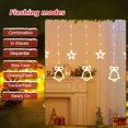 thumbnail image 4 of Christmas Window Curtain Lights, String Lights USB Powered Remote Timer Function Curtain Lights for Christmas New Year Indoor Outdoor Window Decoration, 4 of 5